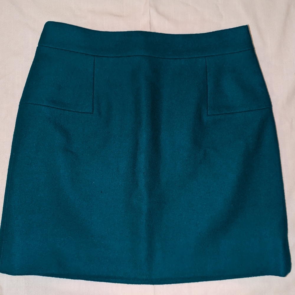 J. Crew Wool Mini Skirt